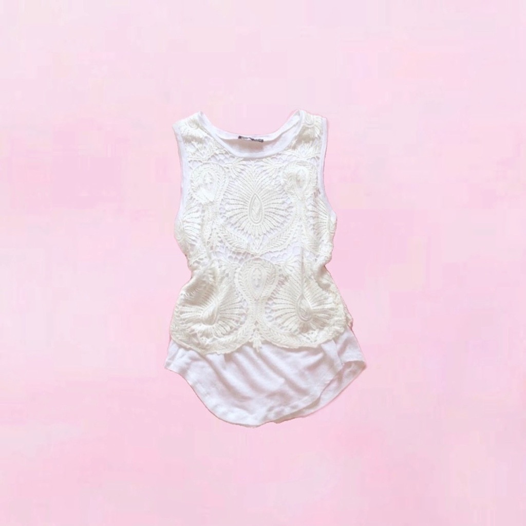 Revolve Generation Love Lace Overlay Top